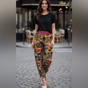 Agua Benedita Colorful Geometric Patterned Pants size 10
